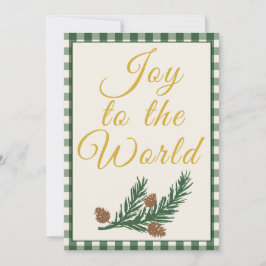 Joy To The World - Deep Pine Green Feiertagskarte