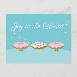 Joy to the World Donuts   Postkarte