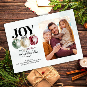Joy to the World Foto Holiday Card Einladung
