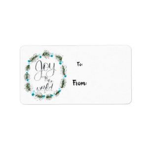Joy to the World Gift Labels Adressaufkleber