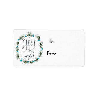 Joy to the World Gift Labels Adressaufkleber