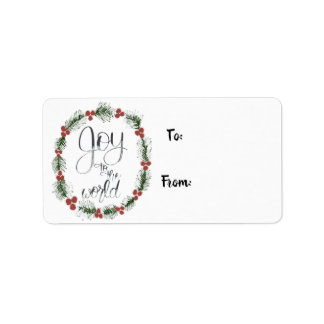 Joy to the World Gift Labels Adressaufkleber