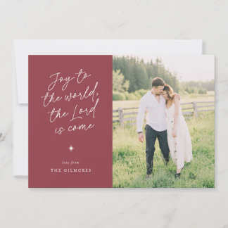 Joy to the World Handwriting Religious Christmas Feiertagskarte