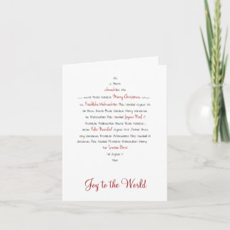 Joy to the World Holiday Card Feiertagskarte