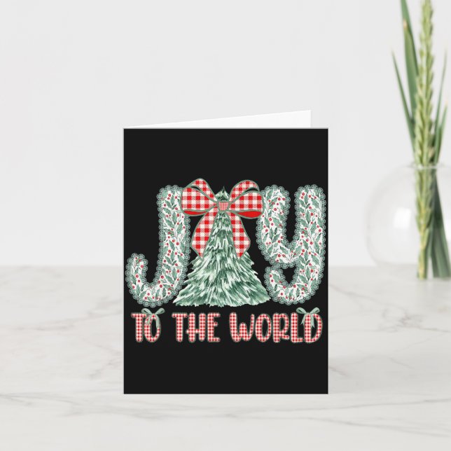 Joy To The World Jesus Christian Christmas Xmas Tr Karte (Vorderseite)