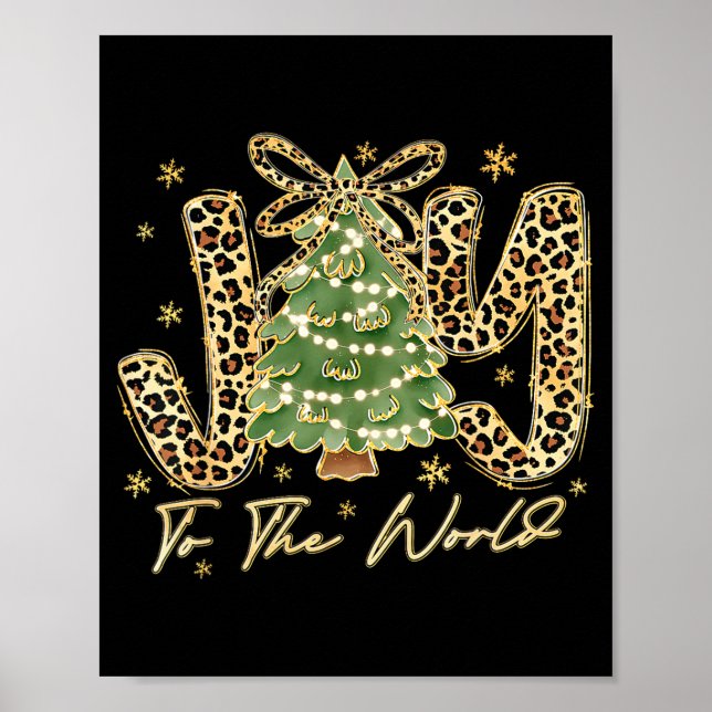 Joy To The World Jesus Christian Christmas Xmas Tr Poster (Vorne)