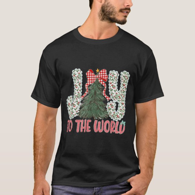 Joy To The World Jesus Christian Christmas Xmas Tr T-Shirt (Vorderseite)