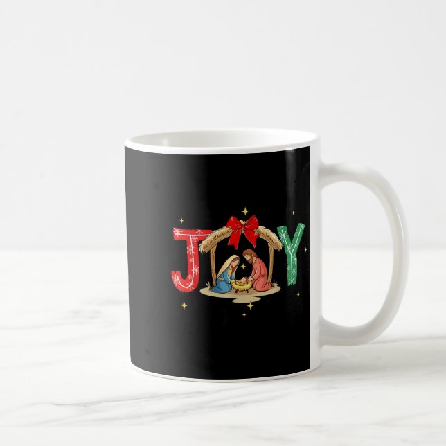 Joy To The World Jesus Christian Nativity Scence C Kaffeetasse (Rechts)