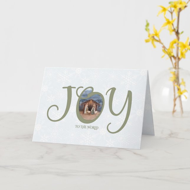 JOY to the World Nativity Karte (Gelbe Blume)