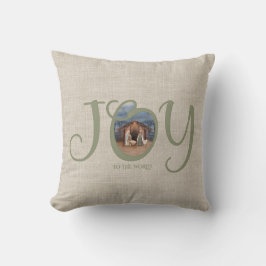 JOY to the World Nativity Kissen