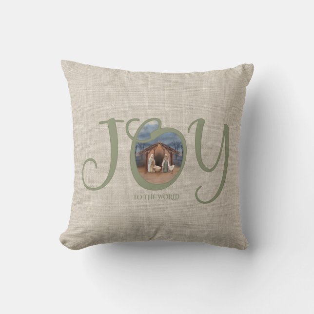 JOY to the World Nativity Kissen (Vorderseite)