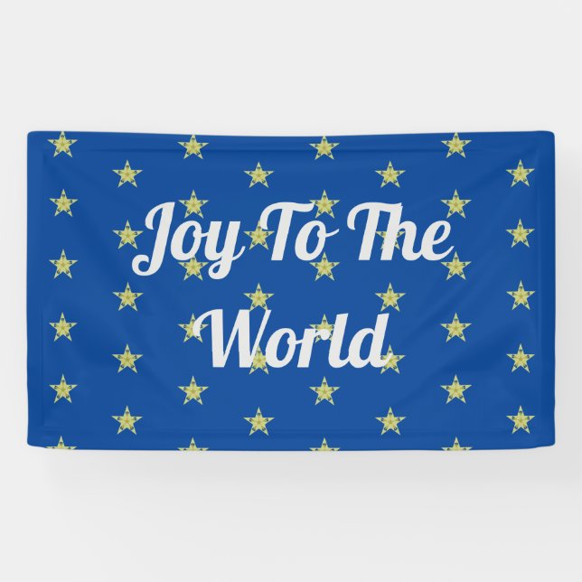 Joy to the World Stars Banner (Horizontal)
