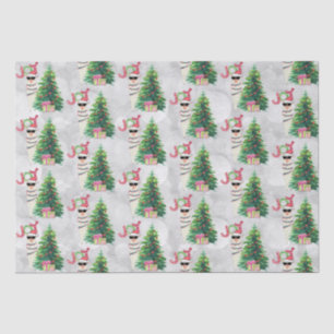 Joy Typografie   Christmas Llama Pattern Seidenpapier