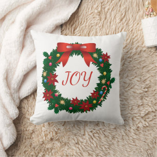"Joy" Typografie Weihnachtsfeier Kissen