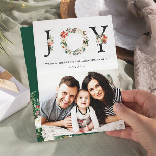 JOY Typografie Weihnachtsstern Floral Weihnachten 