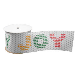 Joy Typografy Christmas Sweater Satinband