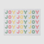 Joy Typografy Christmas Sweater Seidenpapier<br><div class="desc">Dieses moderne Pullover-Stoffpapier ist eine großartige Ergänzung zu jedem Urlaubsgeschenk. Das gemütliche Strick-Pullover-Muster und die JOY-Typografie. Sie können die Farben der Buchstaben so ändern,  dass sie zu Ihrem Thema passen. Um die Hintergrundfarbe zu ändern,  klicken Sie einfach auf "Bearbeiten mit dem Entwurfswerkzeug".</div>