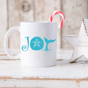 Joy Typografy Coastal Weihnachten Kaffeetasse