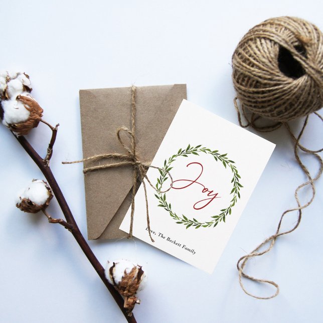 Joy Typografy Script Wreath 3 Foto Weihnachten (Von Creator hochgeladen)