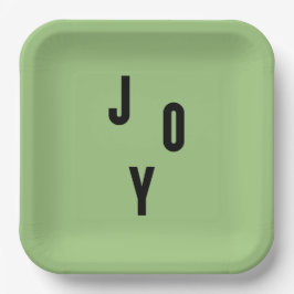 Joy typography pappteller