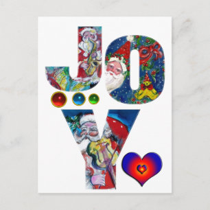 JOY UND LIEBE MUSICAL SANTA XMAS PARTY POSTKARTE