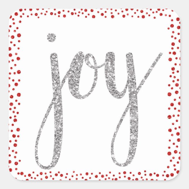 Joy-Urlaubsticker Quadratischer Aufkleber (Vorderseite)