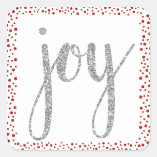 Joy-Urlaubsticker Quadratischer Aufkleber