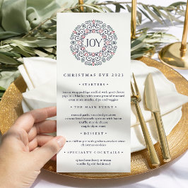 Joy | Weihnachtsabendmenü Menükarte
