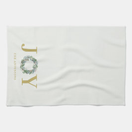 "Joy" Weihnachtskraut Personalisiert Geschirrtuch