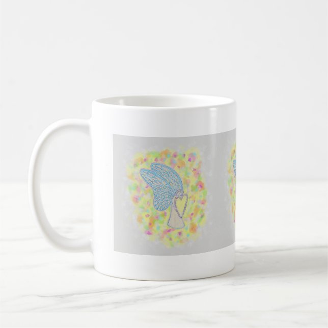 Joy White Guardian Angel Art Kaffeetassen oder Cup (Links)