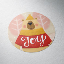 Joy Woodland Winter Bear | Niedlicher Weihnachtsfe