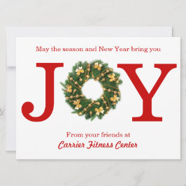 Joy Wreath Business - 6x8 Weihnachtskarte Feiertagskarte
