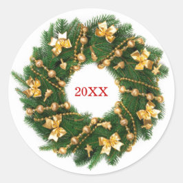 Joy Wreath - Circle Sticker