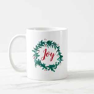 Joy Wreath Painting Berries Tasse