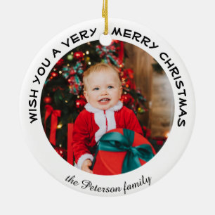 JOY Wünschen Sie sich ein frohes Weihnachtsfest Keramik Ornament