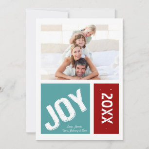 Joy Your Photo Christmas Card Feiertagskarte