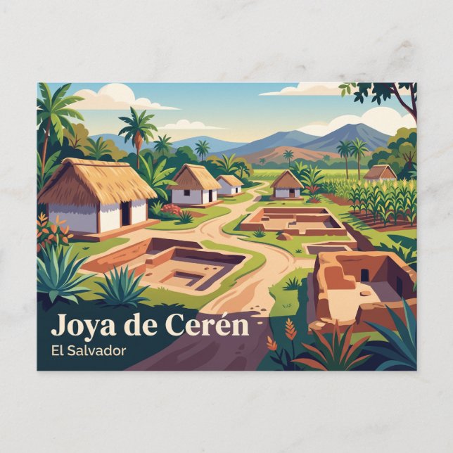 Joya de Cerén El Salvador Postkarte (Vorderseite)