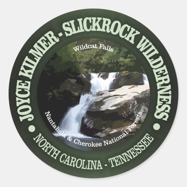 Joyce Kilmer-Slickrock Wilderness Runder Aufkleber (Vorderseite)