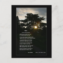 Joyce Kilmer "Trees" illustriert von Enkelin Postkarte