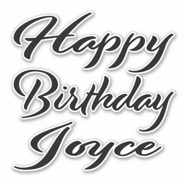 Joyce Name Vorname black Sticker Geburtstag (Vorderseite)