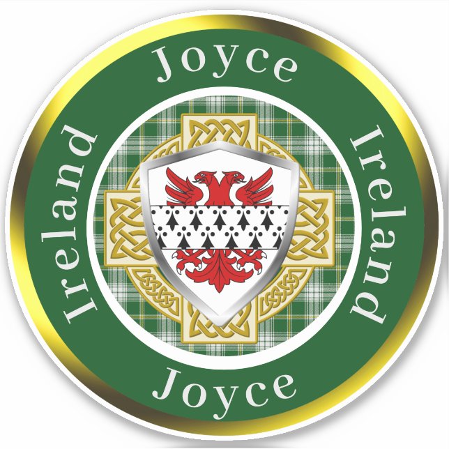 Joyce Shield & Celtic Cross Personalisiert Aufkleber (Vorderseite)