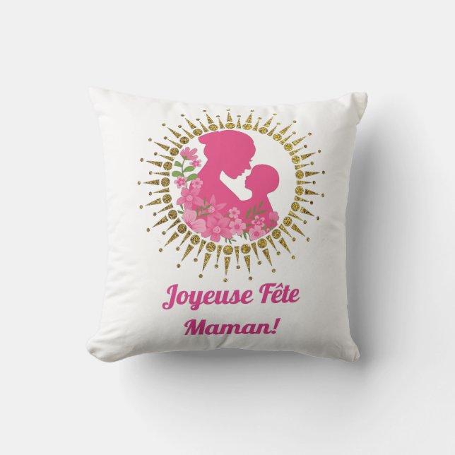Joyeuse Fête Maman  Kissen (Vorderseite)