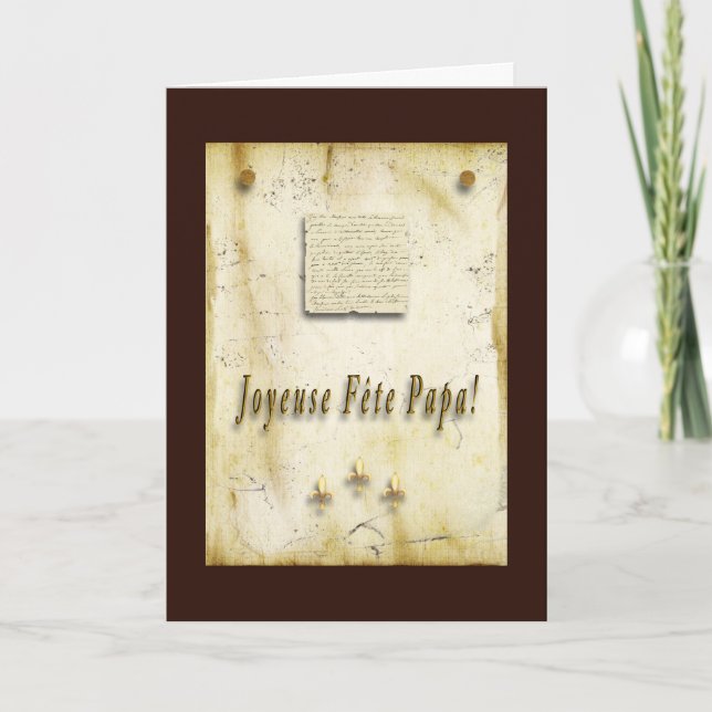 Joyeuse Fête Papa! Feiertagskarte (Vorderseite)