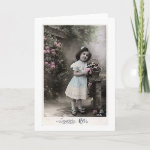 "Joyeuse Fete" Vintage French Christmas Feiertagskarte