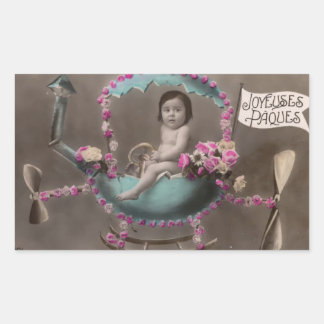 Joyeuse Paques Rechteckiger Aufkleber