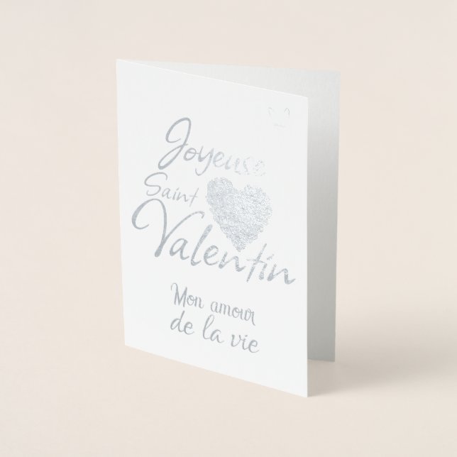 Joyeuse saint-Valentin / Foil Card Folienkarte (Vorderseite)