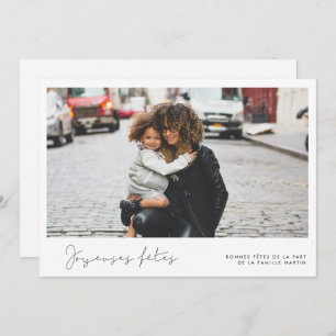 Joyeuses Fêtes Carte de voeu Foto minimaliste Feiertagskarte