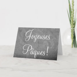 Joyeuses Pâques French Happy Oaster Chalkboard Feiertagskarte