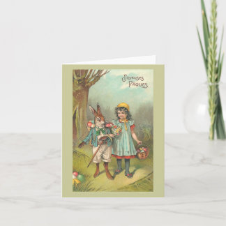 Joyeuses Pâques Niedlich Vintag Ostern Feiertagskarte