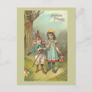 Joyeuses Pâques Niedlich Vintag Ostern Feiertagspostkarte